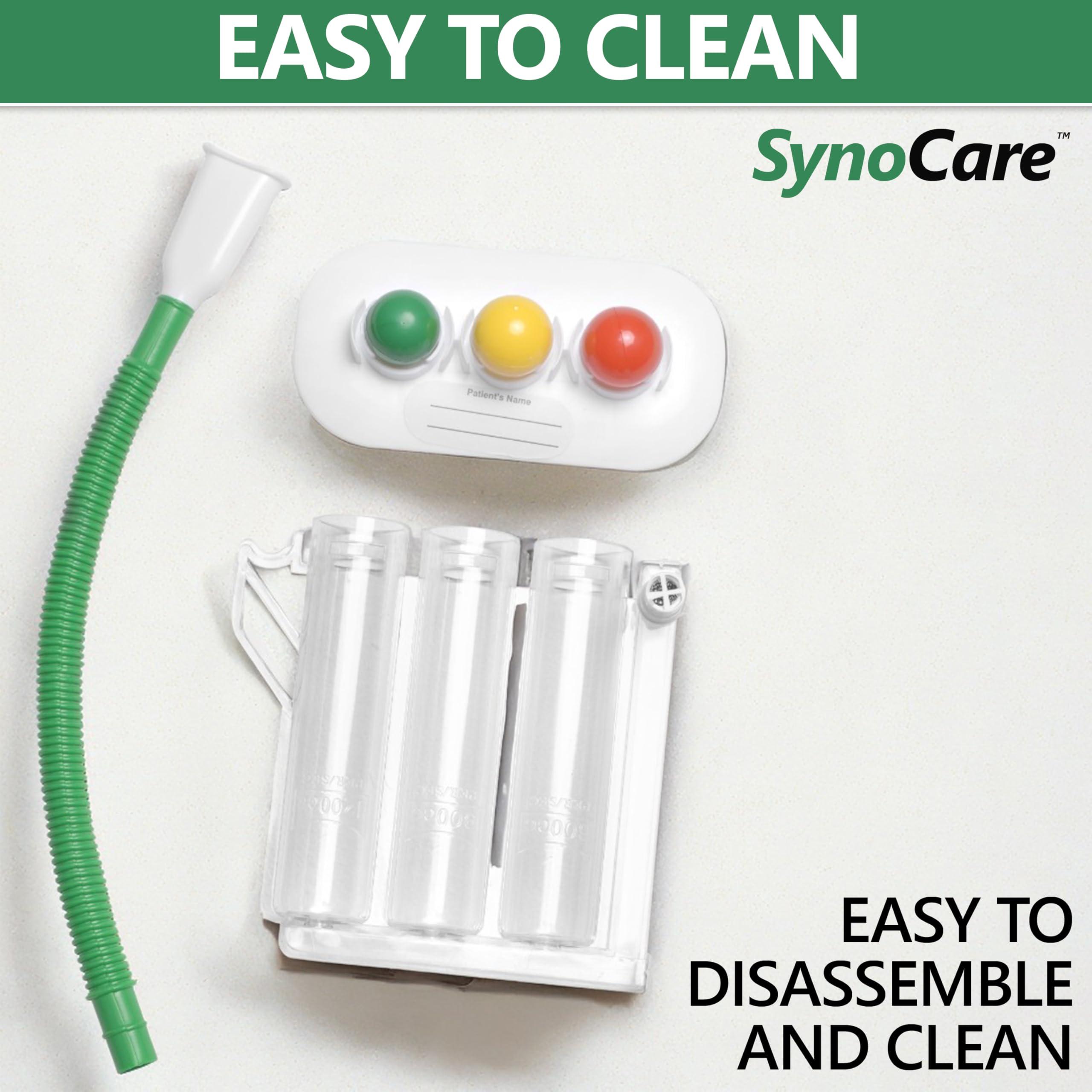 Synergy Intact Synocare Masks For CPAP BIPAP NIV 3 Ball Spirometer | Lung Exerciser | Respiratory Exerciser | Breathing Exercise | Respirometer | Breath Measurement System | Deep Breathing Lung Exerciser | Washable, Hygienic & Detachable- Pack Of 1