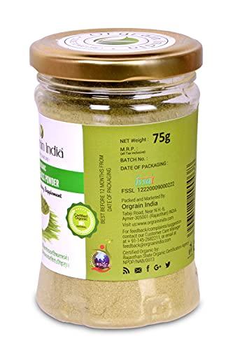 Orgrain India Orgrain India Organic Wheatgrass Powder 150g (Pack of 2 * 75g) | Company-Owned Farmlands
