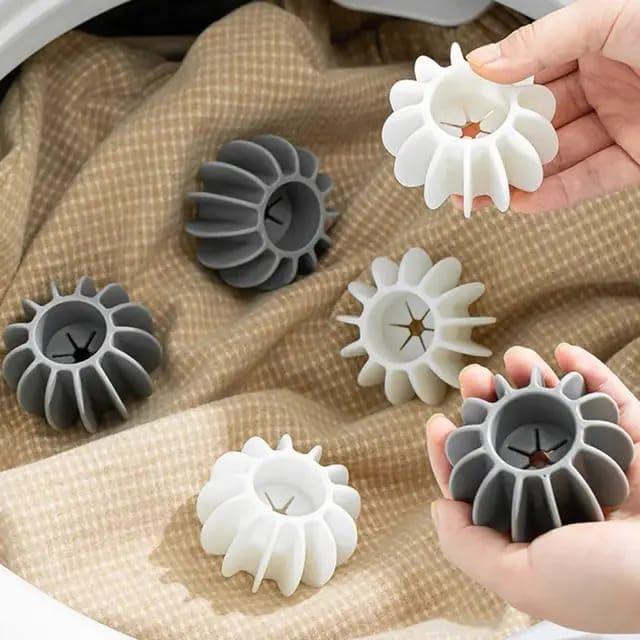 RECLUSE RECLUSE 8 Pcs Laundry Ball Silicone Clothes Hair Cleaning Tool Pet Hair Remover Laundry Lint-and-Pet-Hair-Remover-Balls-for-Washing-Machine Reusable Cat Washing Hair Ball Catcher Laundry Machine