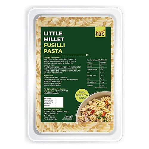 B&B Organics 5000 BC Little Millet Pasta (180g Pack of 2)/ Saamai pasta/Natural and Preservative Free/Zero Additives