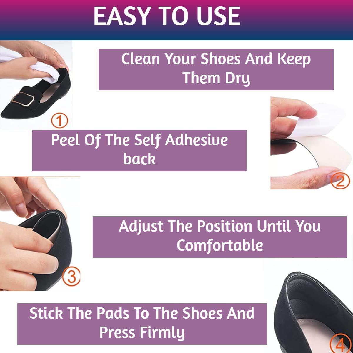 FEXMY FEXMY Silicone Shoe Bite Protector Heel Protector Socks Moisturizing Socks for Foot-Care | Heel Cushion Inserts Liners Shoe Tape (1xPair Back Tape+1xPair Heel Pad)