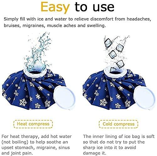 KITSSENTIAL KITSSENTIAL Hot And Cold Pain Relief Reusable Hot Water And Ice Bag Injuries & Pain Relief Hot Water Bag Ice Bag Pain Relief Cold Ice Hot Pain Water Bag (Multi Color) (Ice Bag \"9 Inch\") (Pack Of 1)