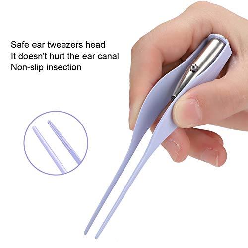 Shanrya Earpick, Ear Tweezers, Purple for Children Kids