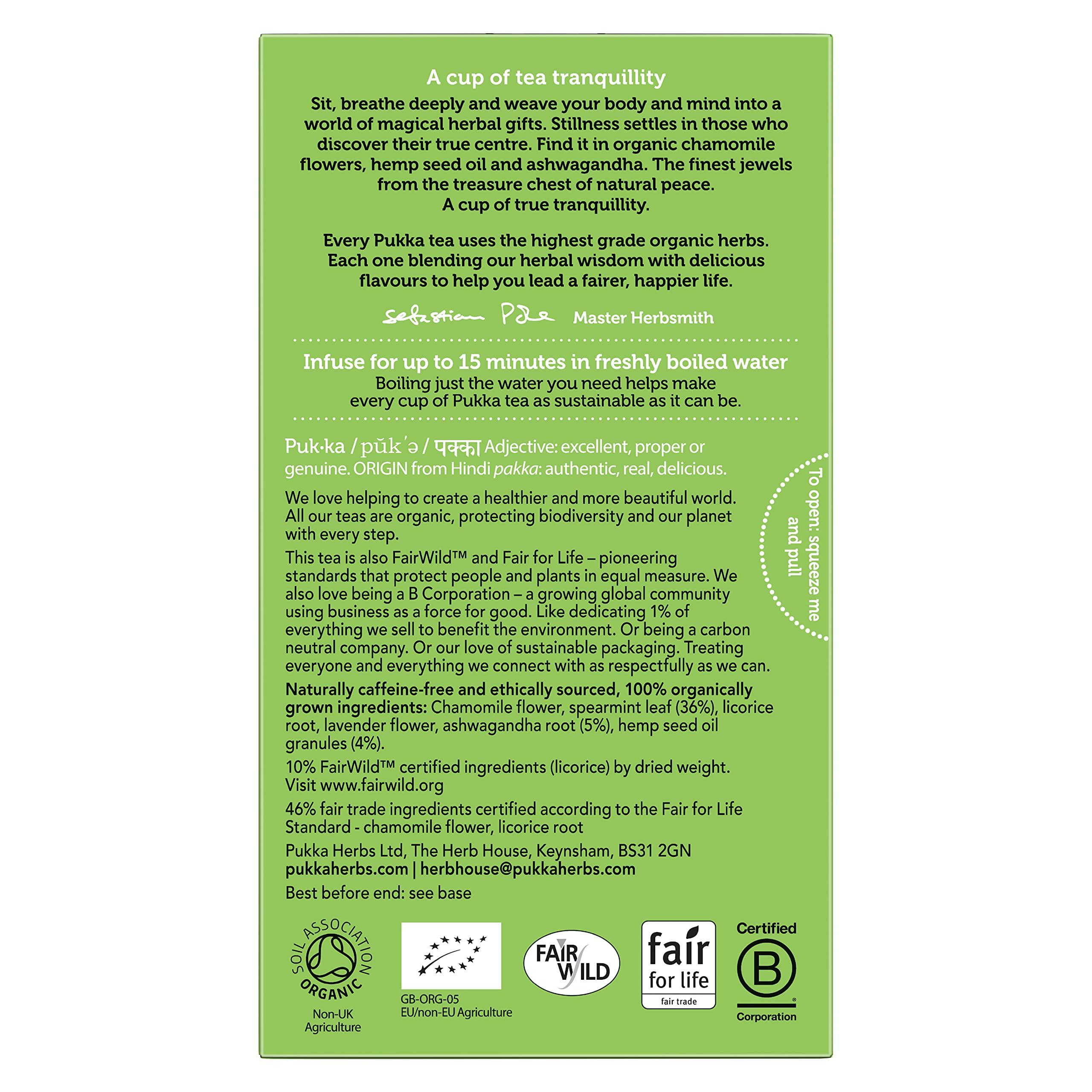 Pukka Pukka Peace Embrance Tranquility 20 Herbal Tea Bags 30g