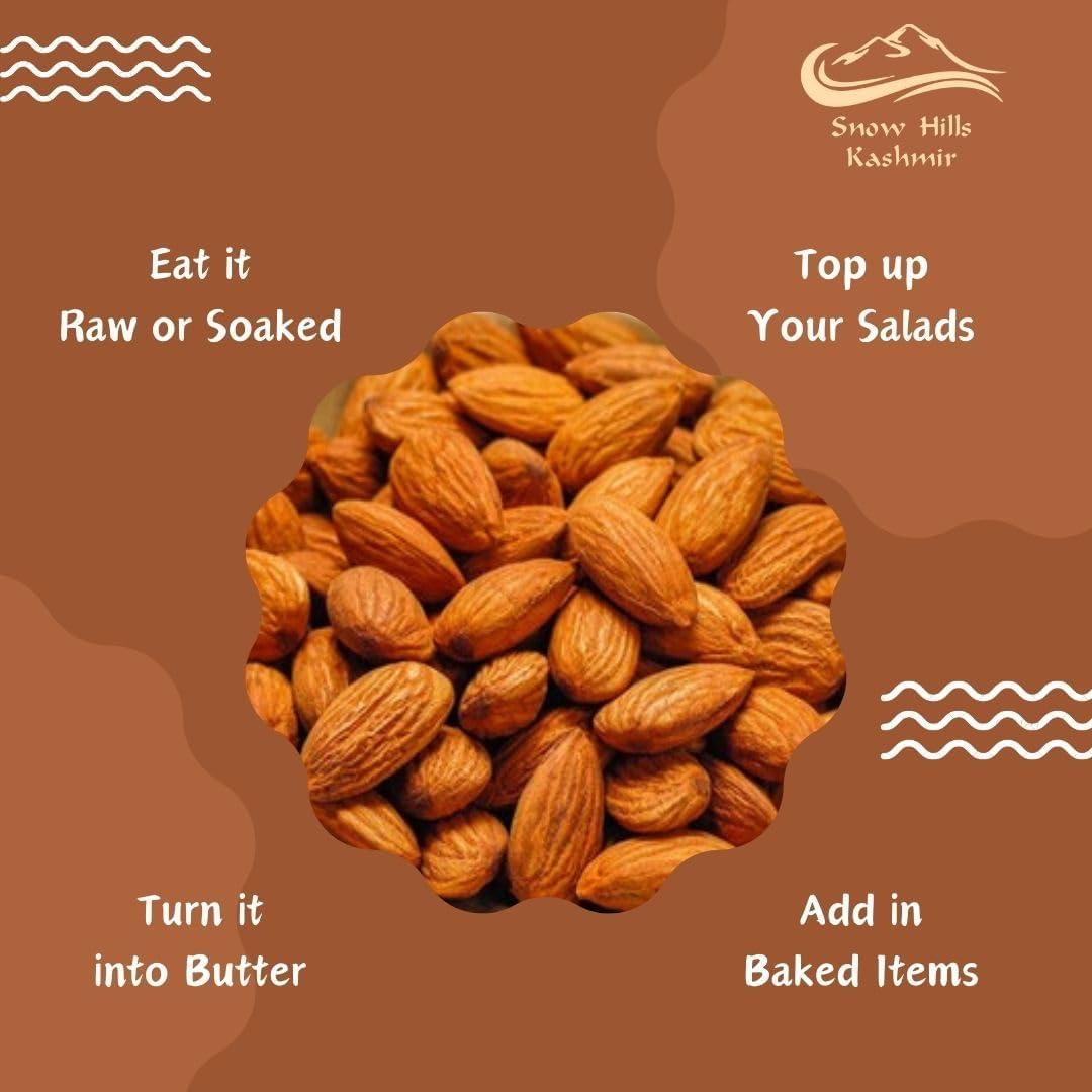 Snow Hills Kashmir Kashmiri kagzi badam in Shell (Mamra Badam) (4kg)