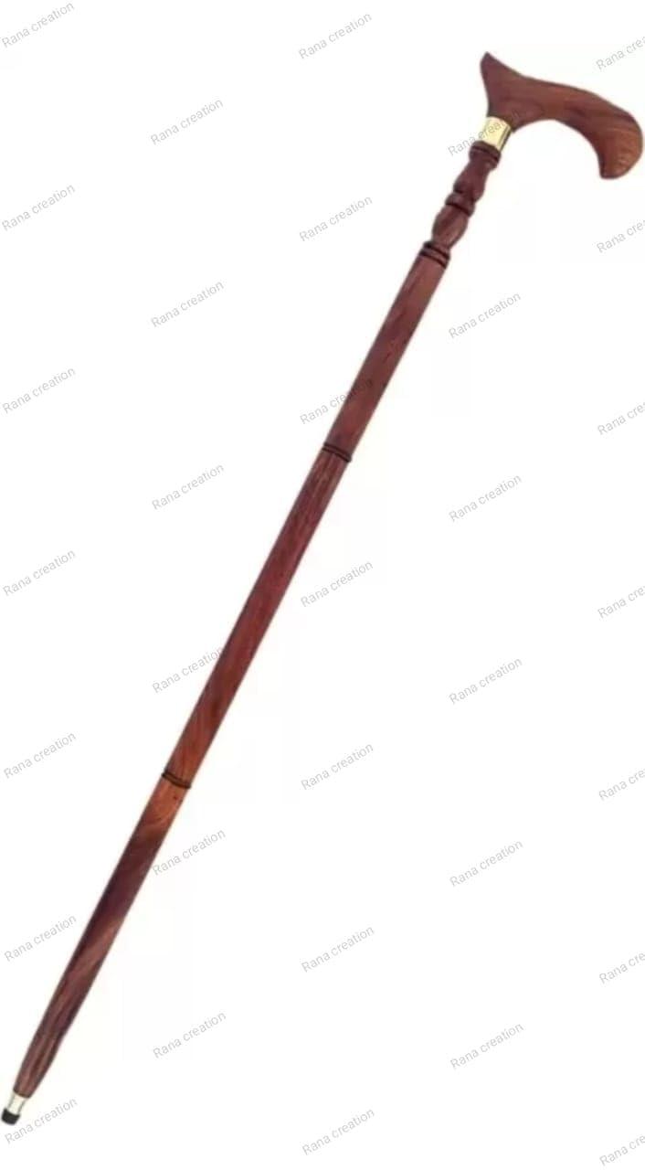 Rana Creation Mart Rana Wooden Walking Stick in taar Design for Old Men Person People