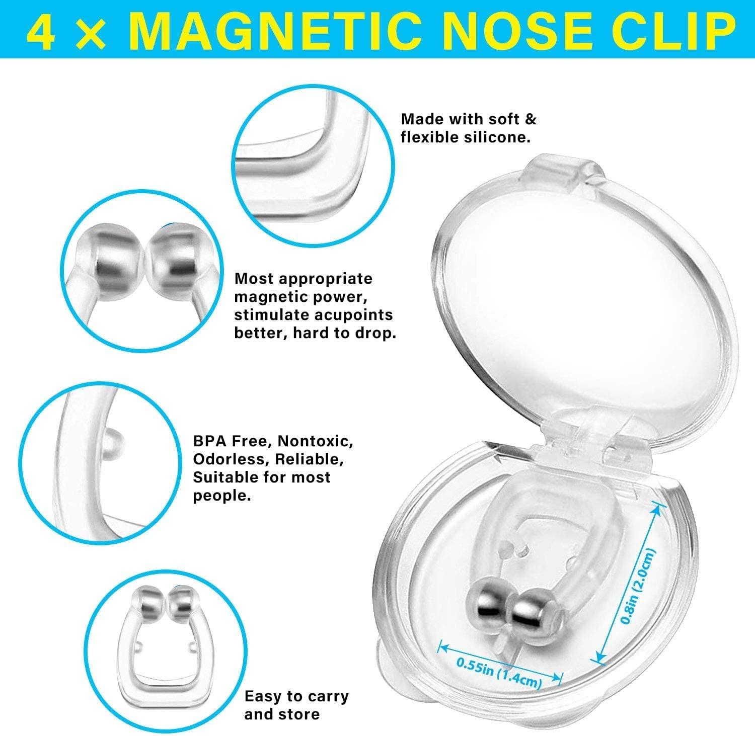 HUBTURE HUBTURE Anti Snore Nose Clip | Silicone Magnetic | Anti Snoring Device For Ease Breathing