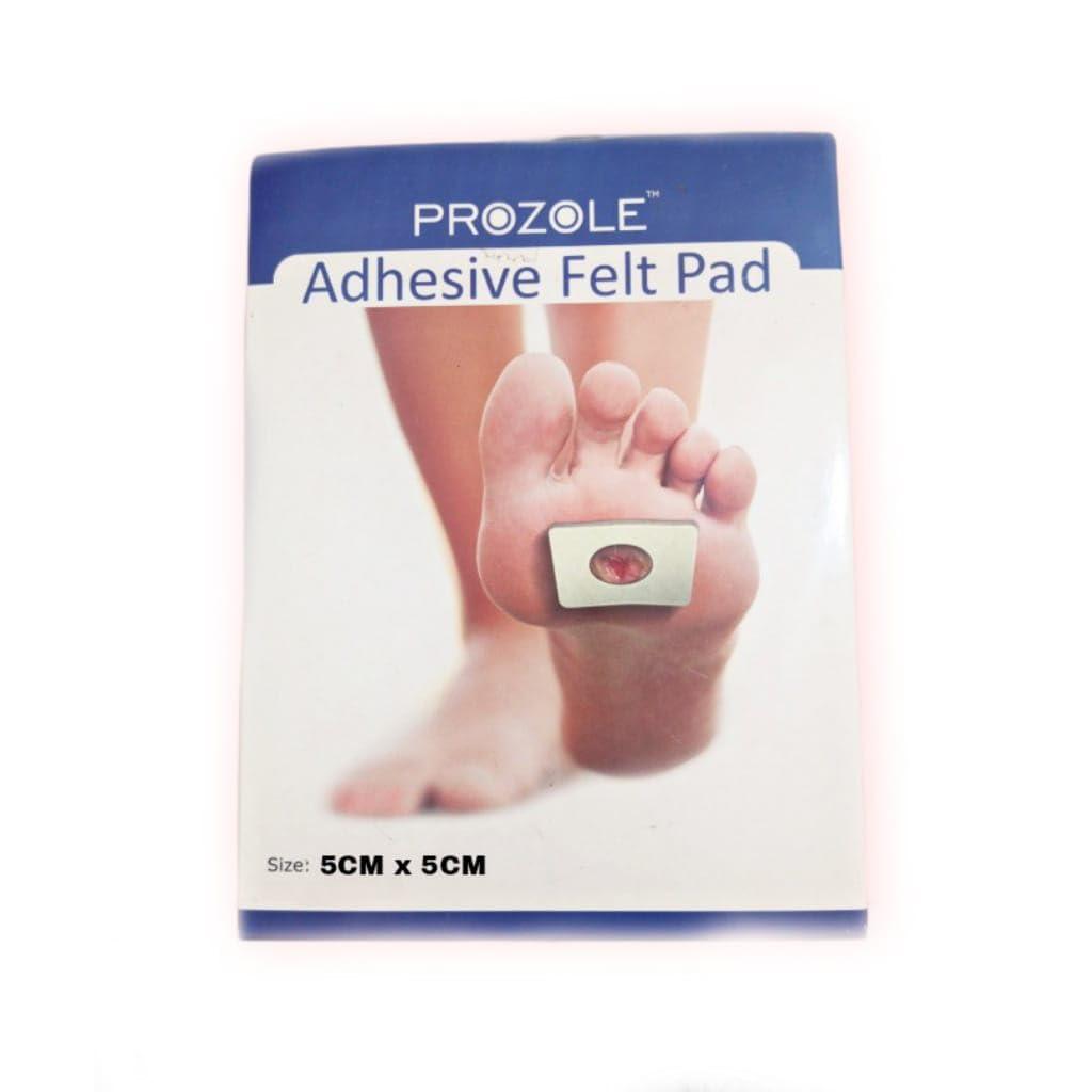 DYNAA Prozole Adhesive Felt Pads, 5x5 cm, for Feet, Dressing Pad