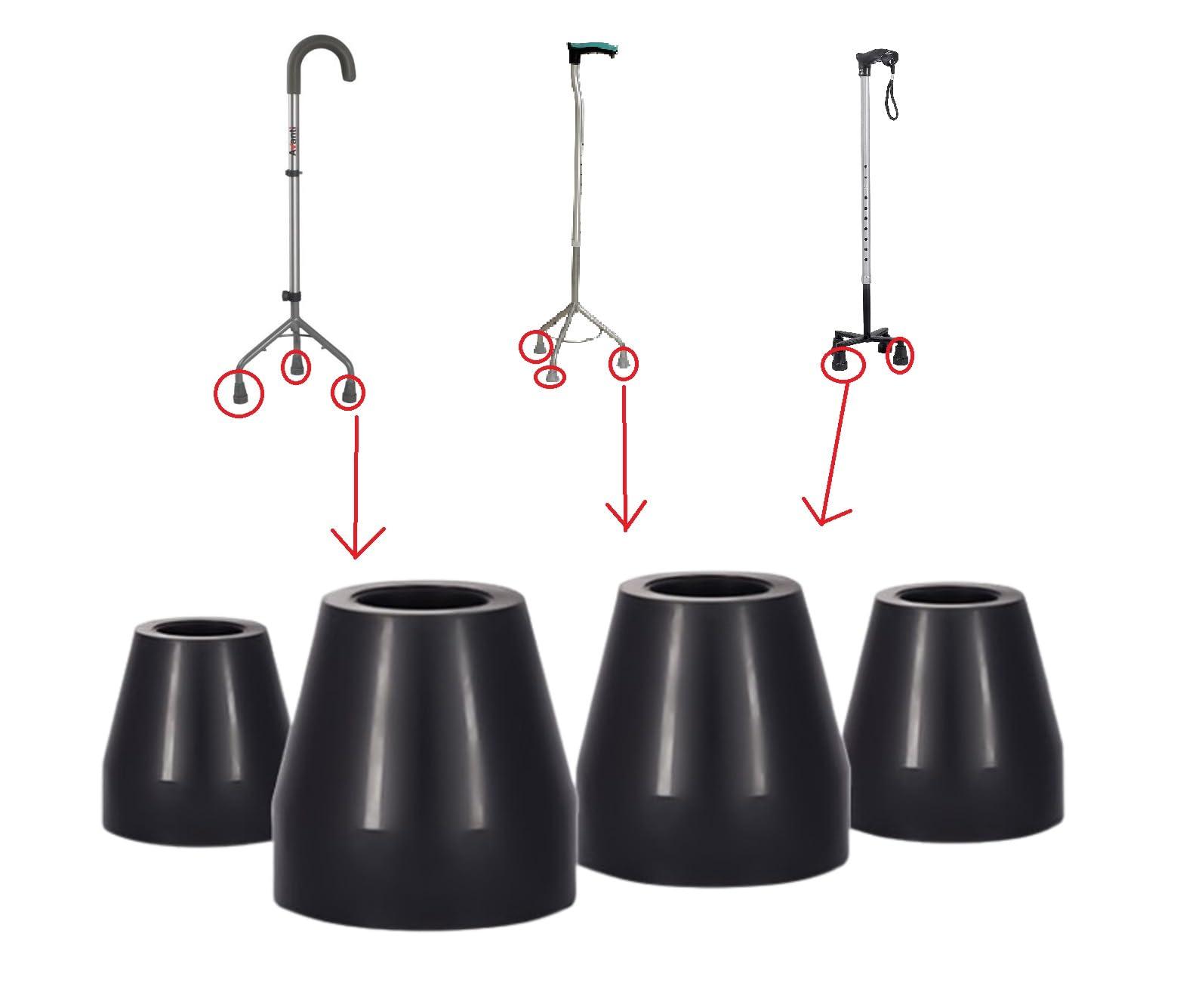 AARAM AARAM Ferrules Shoes for Tripod and 4 leg Walking Stick (13 mm Hole) 4 pcs