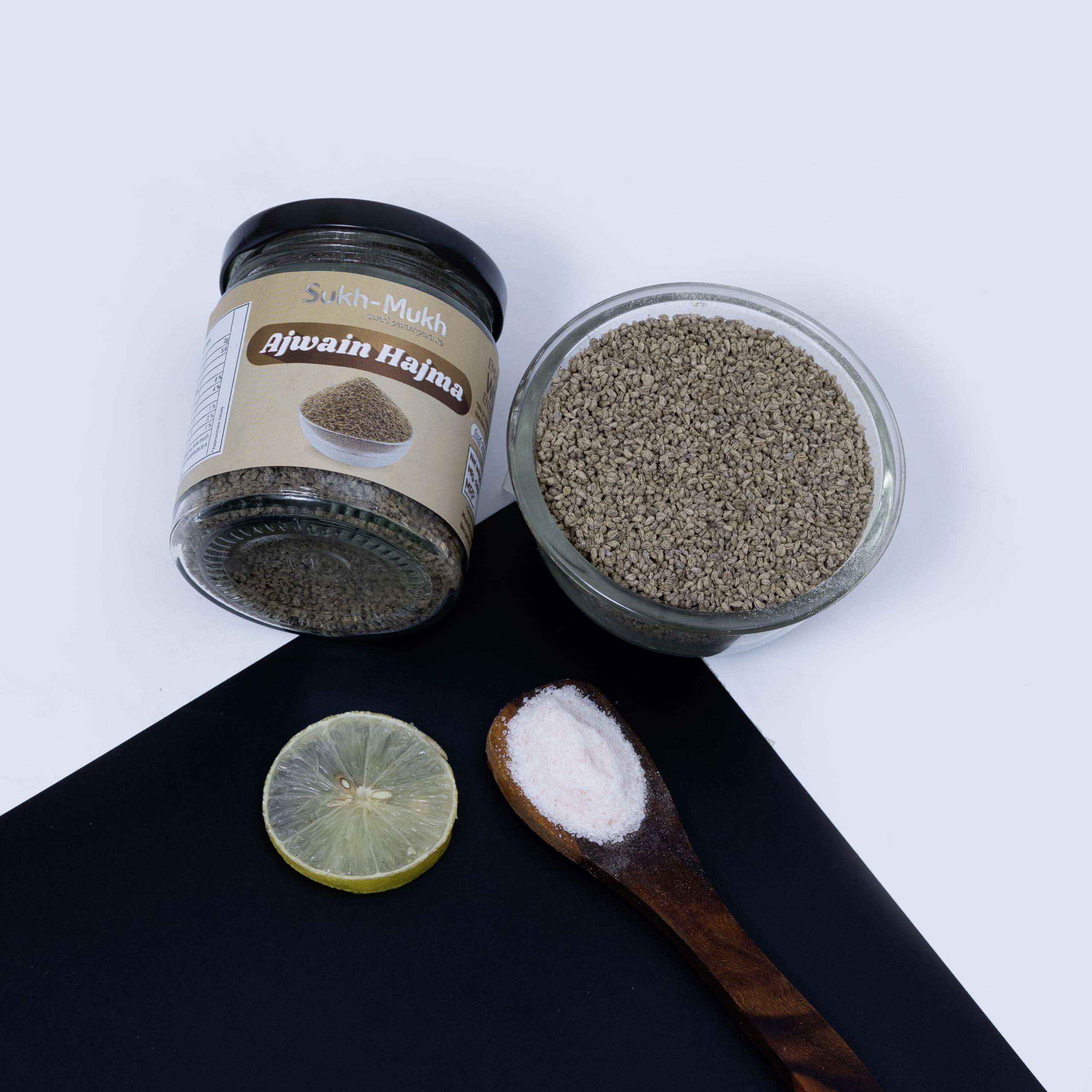 SUKHMUKH Ajwain Hajma I Homemade by SukhMukh I Healthy - Digestive I Mukhwas I Mouth Freshener I 50Gms Each (PACK OF 4)