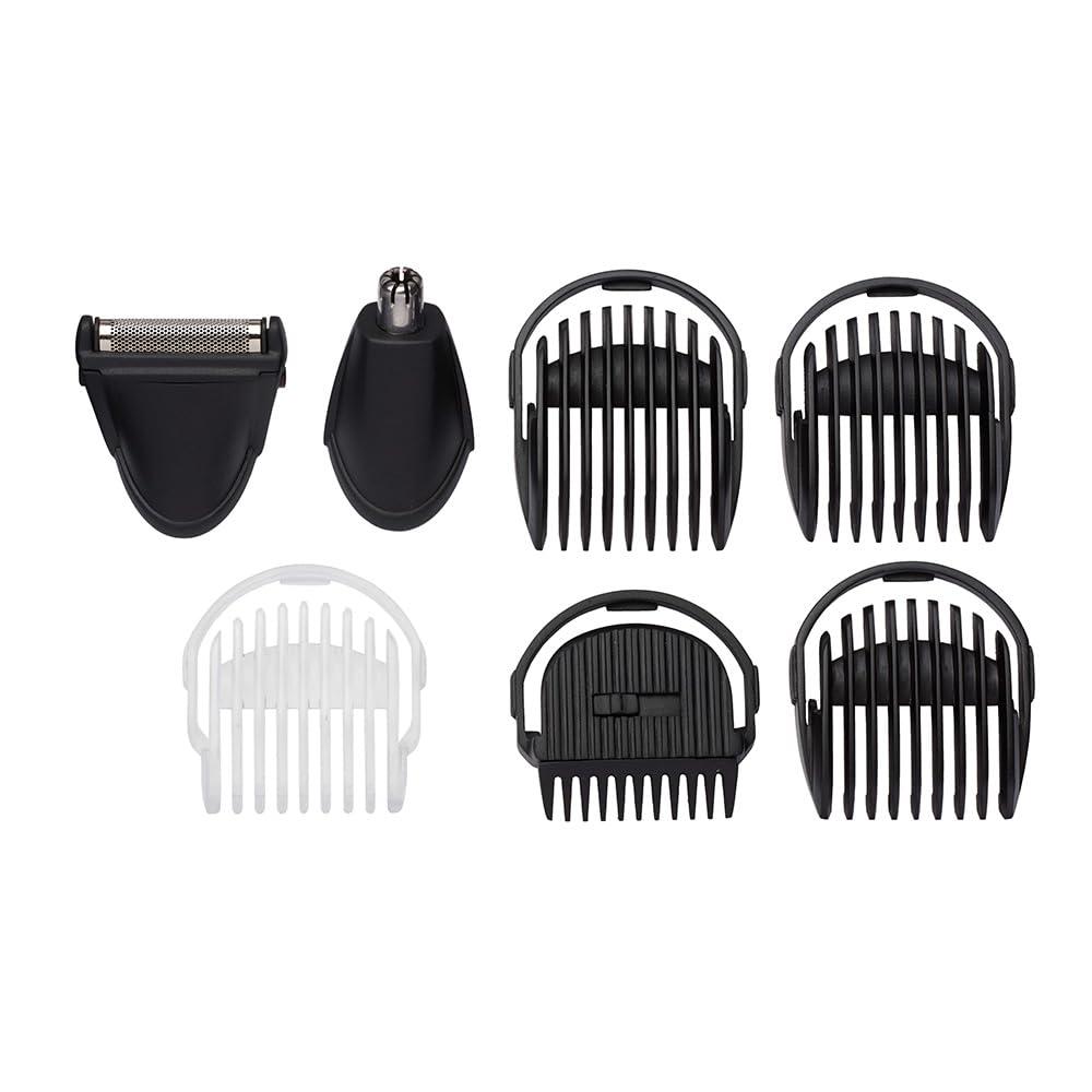 BaByliss BaByliss Multi Groomer 6 In 1 Hair Clipper Trimmer|Stainless Steel Blades With 34Mm Wide Blades|Cordless Use With 60 Minutes Of Autonomy|Adjustable Head For Precision Cuts|Mt725E (Black), Men