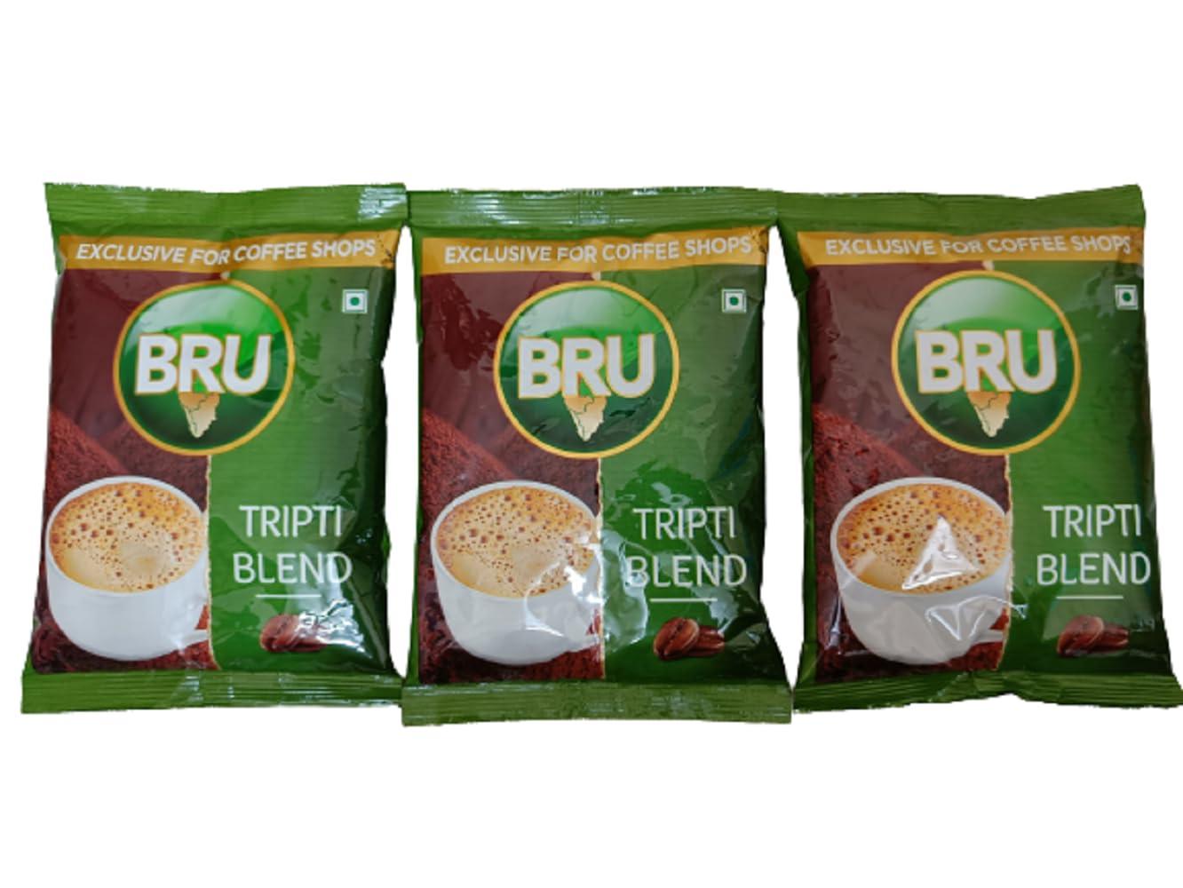 Generic Bru Tripti Blend Coffee Powder Instant Super Strong Special Catering Pack Of 3 (Each 200 Gram Packet) Plus Free A.Mangals Rose Milkshake Powder Worth 200/-