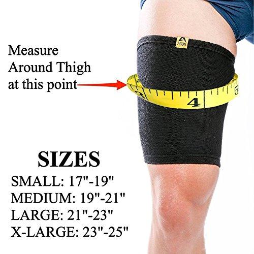 AGON Agon Thigh Compression Sleeve Brace Support Compression Recovery Thighs Wrap Pain Relief for Sore Hamstring Groin Quad Sweat Men & Women Hip Injury Thigh Compressions Trimmer Active Sports