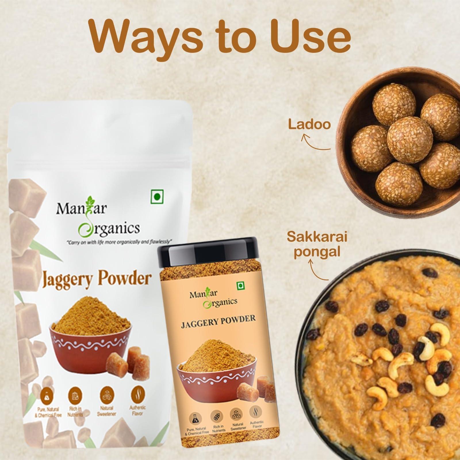 ManHar Organics ManHar Organics Natural Jaggery Powder 100gm | Gud Powder | Unrefined and Unadulterated (Jaggery Powder, 100gm) (Jaggery Powder, 100gm)