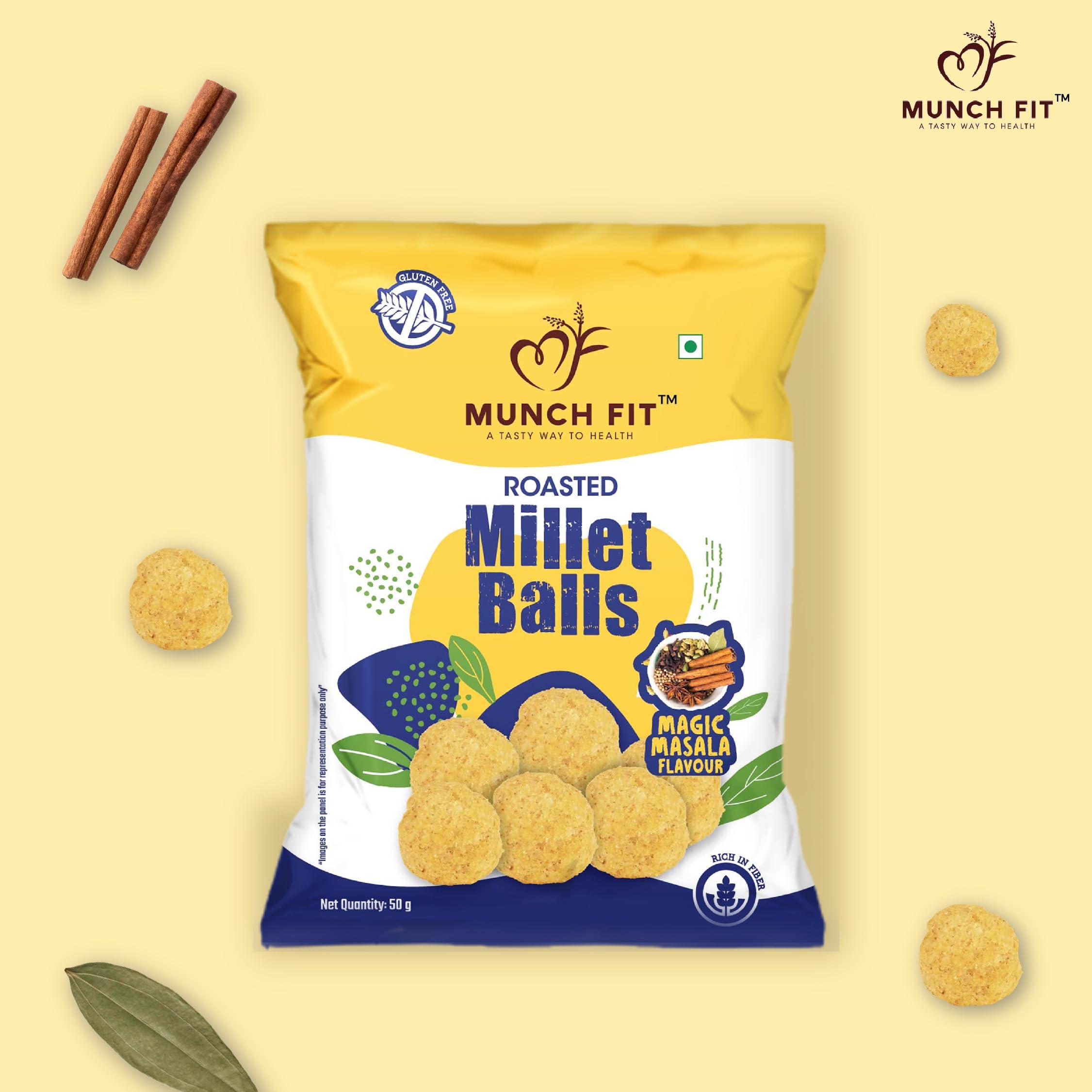 Munch Fit Munch Fit Magnum Food Roasted Millet Snacks - Magic Masala Pack of 12 Pcs