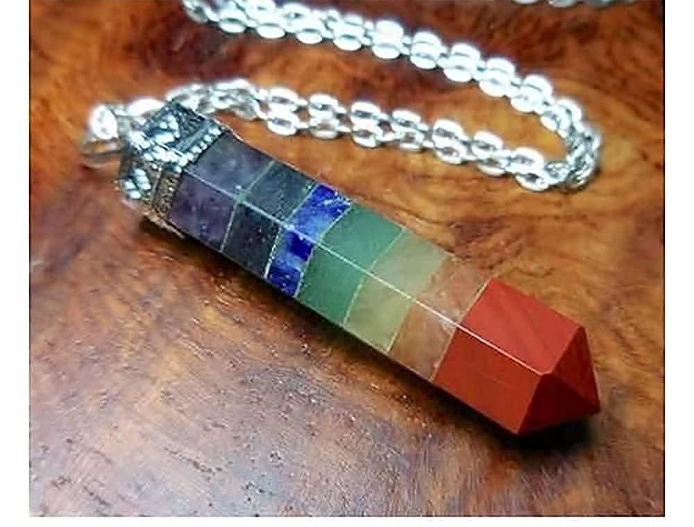 PANAKUMUS PANAKUMUS Handcrafted 7 Chakra Tree of Life Pendant with 7 Chakra Tree of Life Keychain and 7 Chakra Tumble Hanger (7 Chakra Pencil Pendant)