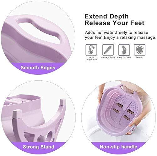 AVIAXO AVIAXO Foot Soaking Bath Basin | Pedicure Foot Spa Massager | Plastic Foot Tub for Soaking Feet | Cold & Hot Water Foot Massaging Bucket for Women