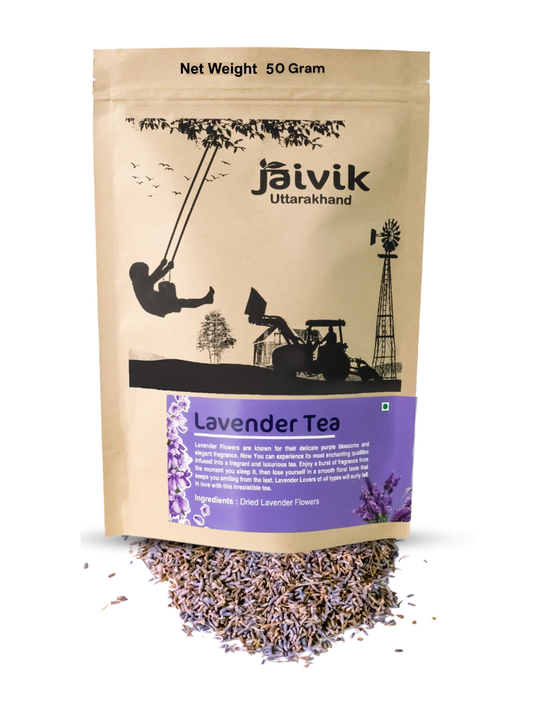 JAIVIK UTTARAKHAND Jaivik Uttarakhand Farm - Lavender Flowers Buds (50 g), Sun Dried Flowers, Lavandula angustifolia