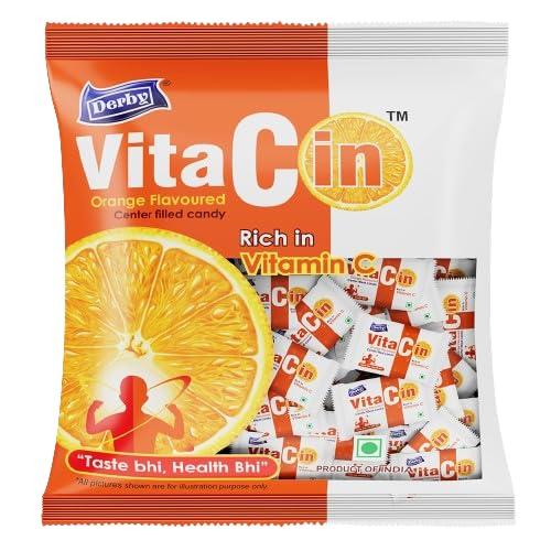 Derby Derby Sugar-Free Mint Candy Jar (100pcs) & VitaCin Poly (100pcs) / Suitable for All/Enriched with Vitamin C/No Sugar Candy. / Combo Pack of 2 / 650Gms