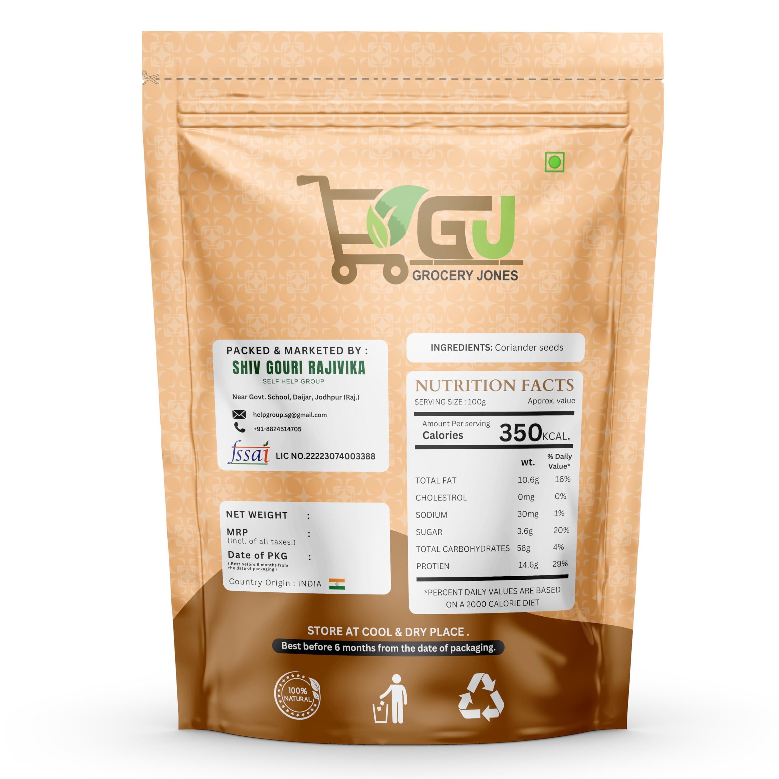 GROCERY JONES GROCERY JONES Roasted Split Coriander Dhania Seeds Dal Dhaniya Kuli | 500Gm | Coriander Seeds for Mukhwas | Premium Dhana Dal