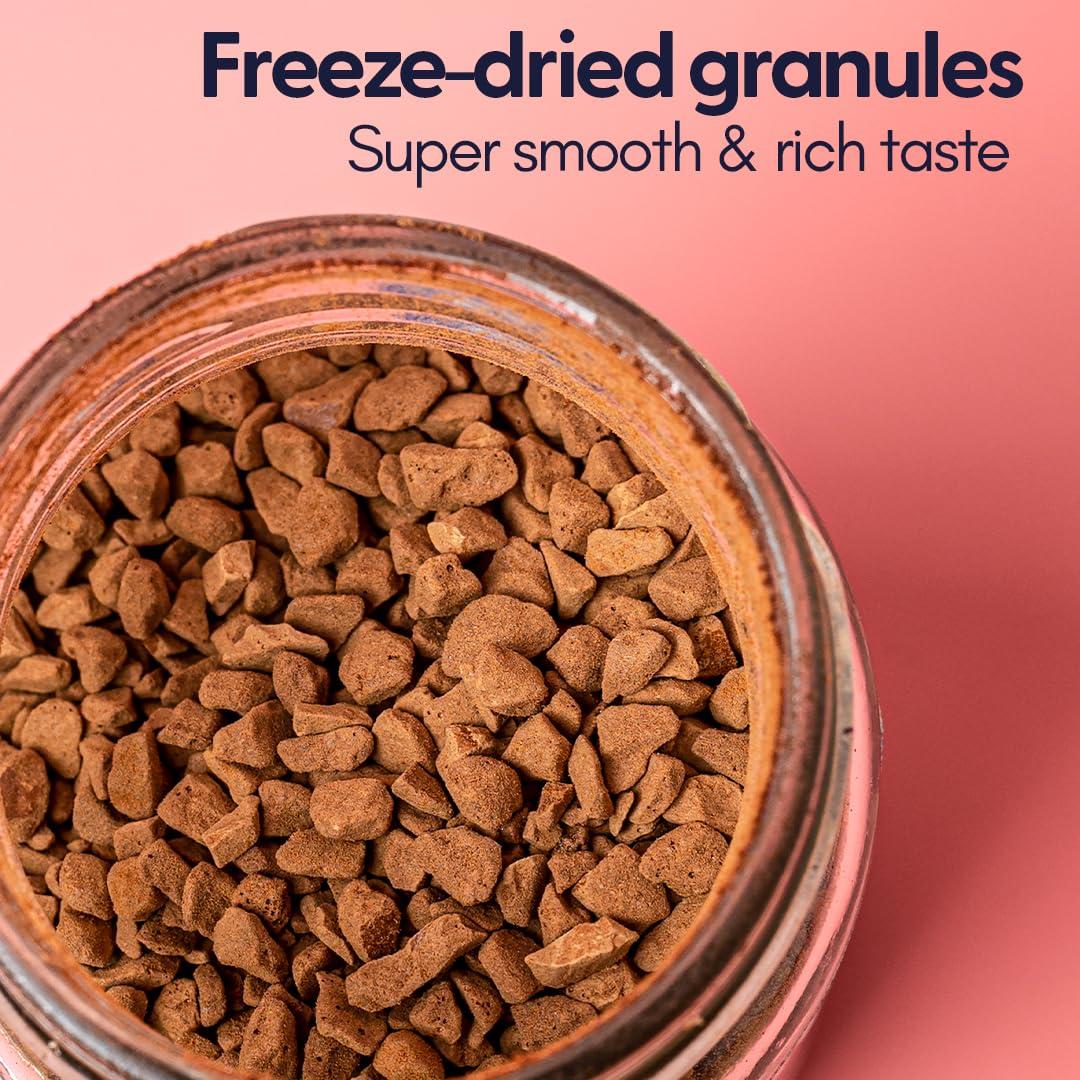 Country Bean Country Bean Caramel Instant Coffee Powder 50 G | 100% Arabica, Freeze-dried, Flavoured coffee | No Added Sugar | Makes 25 Cups