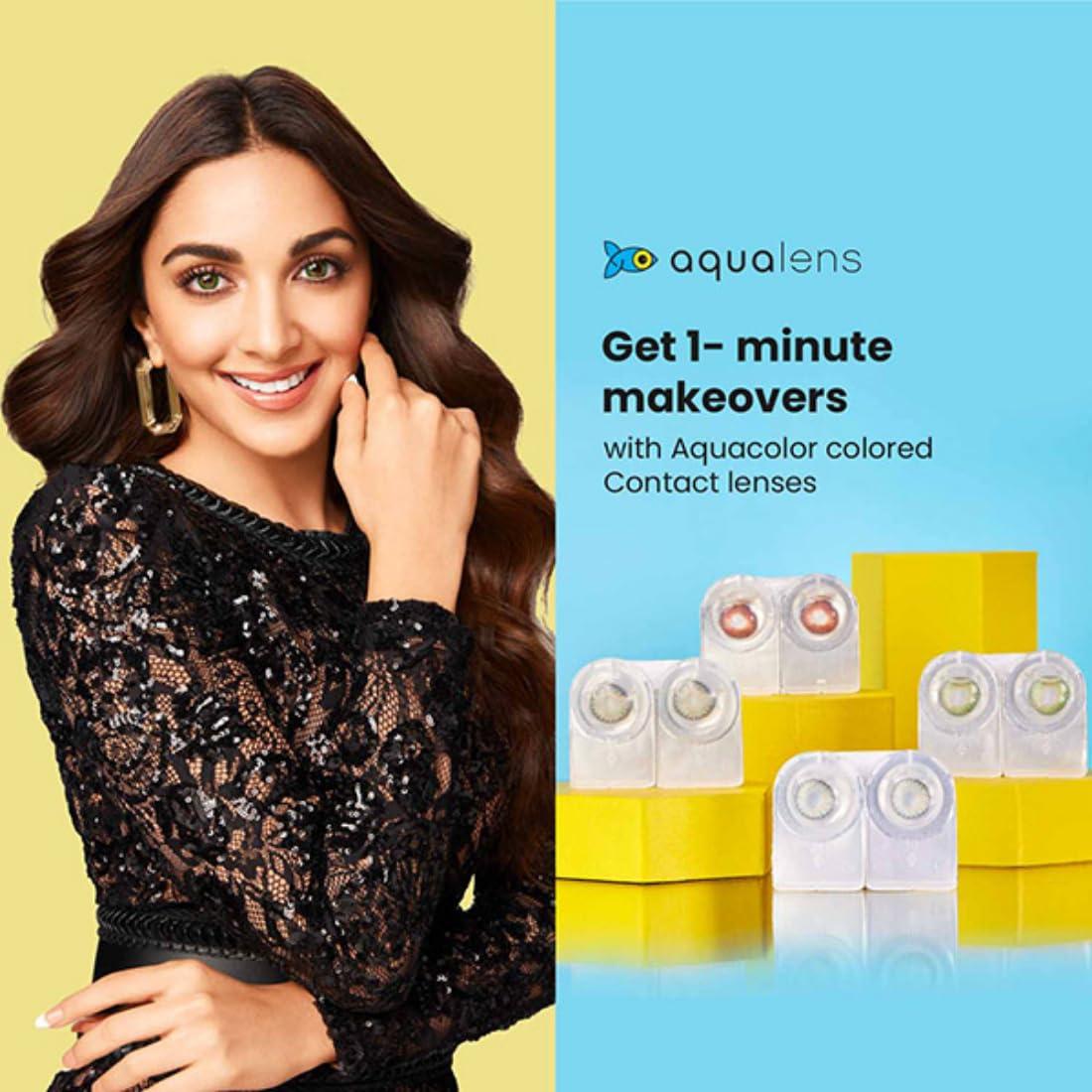 AQUALENS CONTACT LENSES AQUALENS CONTACT LENSES Aquacolor Contact Lens Pack Of 3(Spicy Gray, Tricky Turquoise And Dusky Brown)