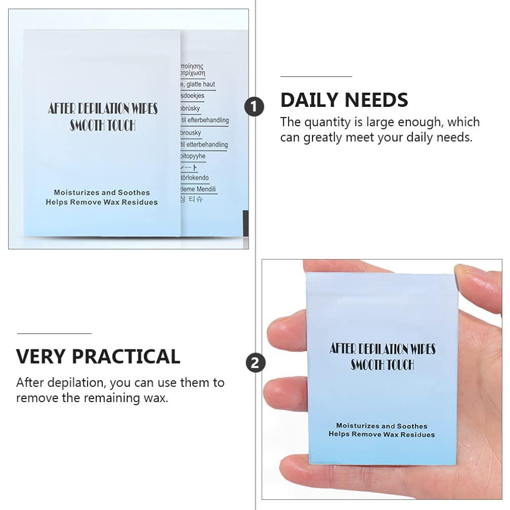 Minkissy Minkissy Prep Pads Wax Removal Wipes Wax Remover Individually Wrapped Oil Wipes After Waxing Finishing Wipes Wax Depilation Supplies For Home Salon Summer 20PCS