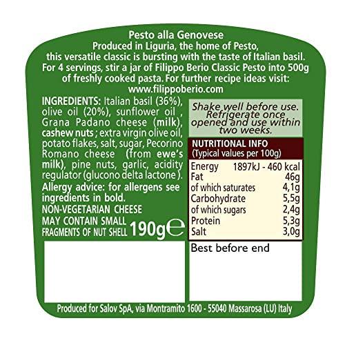 Filippo Berio Filippo Berio Classic Pesto, 6.7 oz / 190 g, 2 Pack, Green
