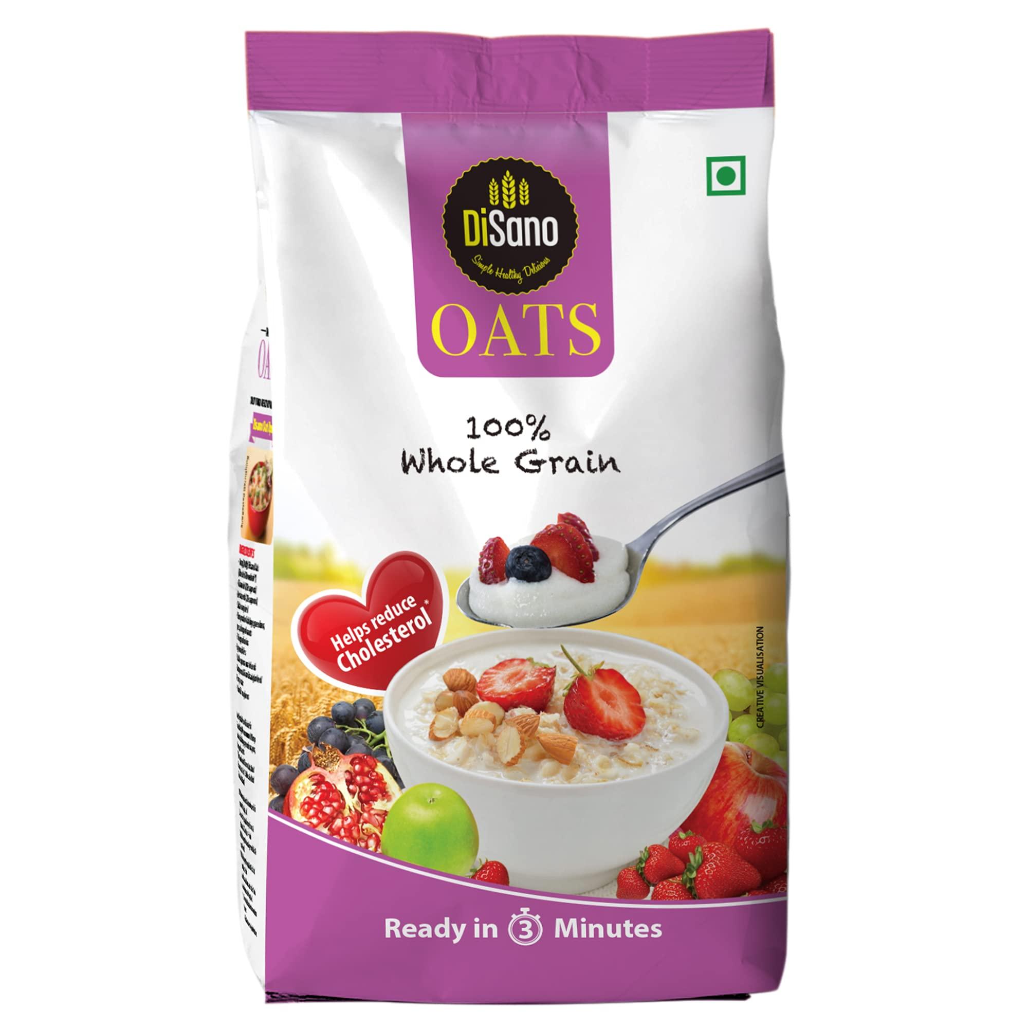 DISANO Disano Oats, 100% wholegrain, Pouch 1 kg & DiSano Chocolate Peanut Butter Creamy 350 gm