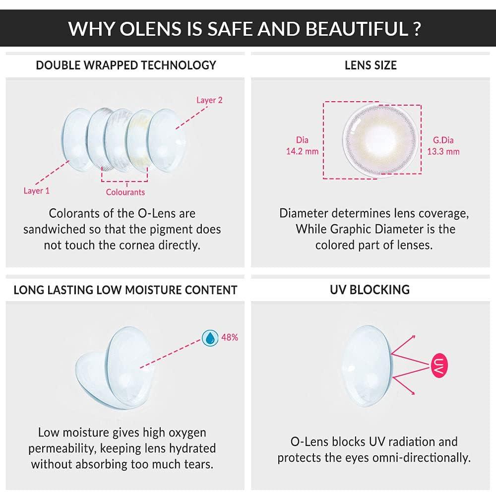 O-LENS O-LENS 1Day Russian Smoky Grey - Coloured Contact Lens (Daily Disposable, -5.00 / 10pcs / Grey), Natural Looking & Comfy Eye Color Lenses