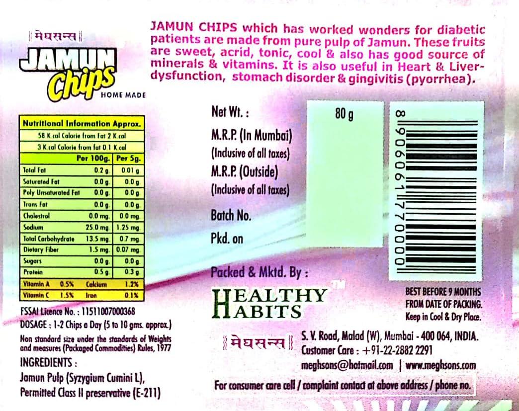 Meghsons Meghsons Jamun Chips (80Gm)