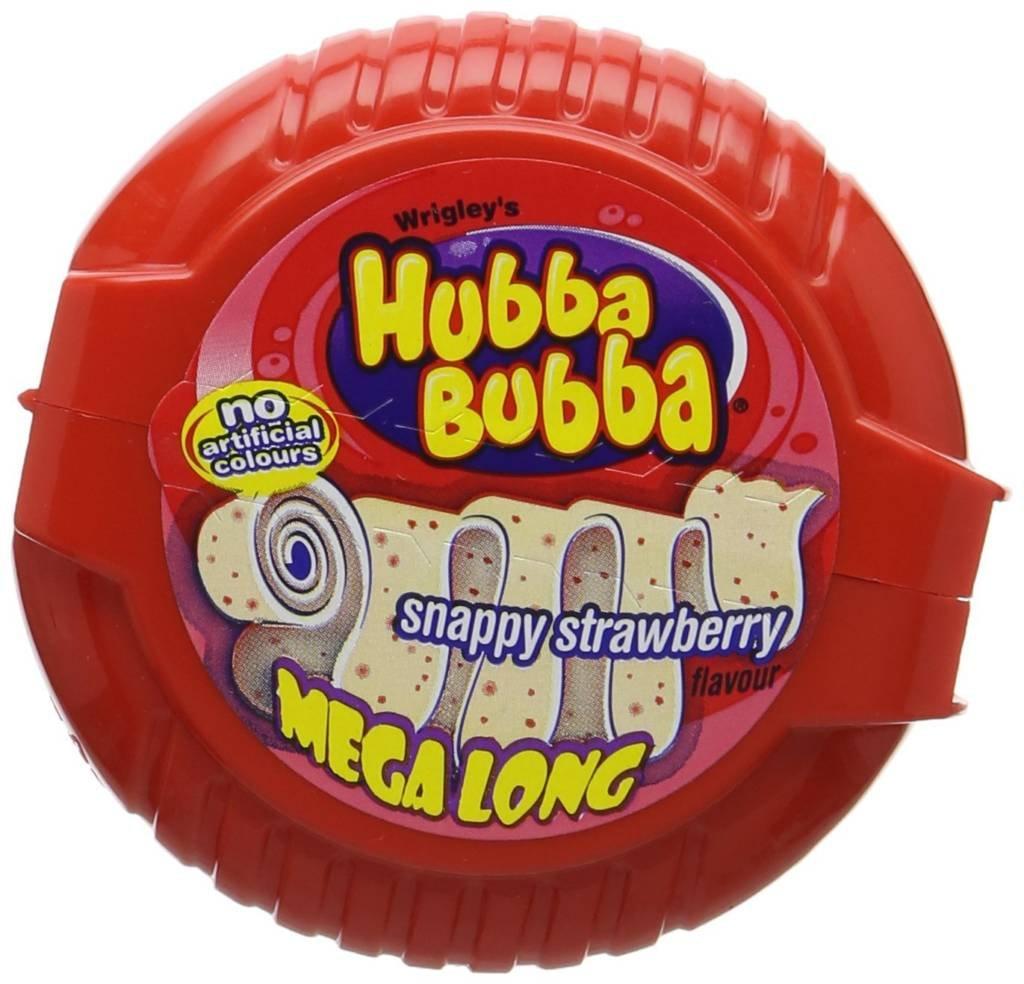 Wrigley's Wrigley's Hubba Bubba Snappy Strawberry Mega Long Chewing Gum, 3 x 56 g