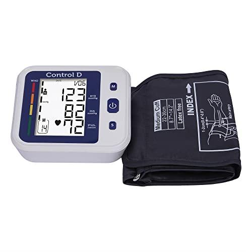Control D Control D Prime USB Port BP Monitor Automatic Oscillometric Digital Blood Pressure Checking Machine Upper Arm Portable Digital Blood Pressure Monitor BP Machine (White, Blue)
