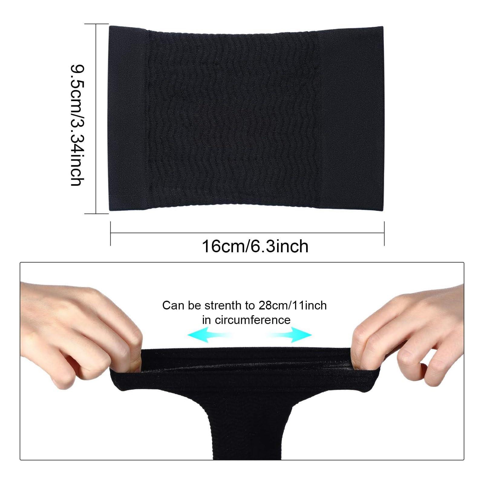 Geyoga 2 Pairs Thigh Wraps for Plus Size Women, Slim Thigh Calf Compression Sleeve Upper Slimming Thigh Wraps for Flabby Thigh