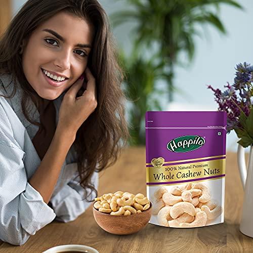 Happilo Happilo 100% Natural Premium Whole Cashews, 200 g, Pack of 2