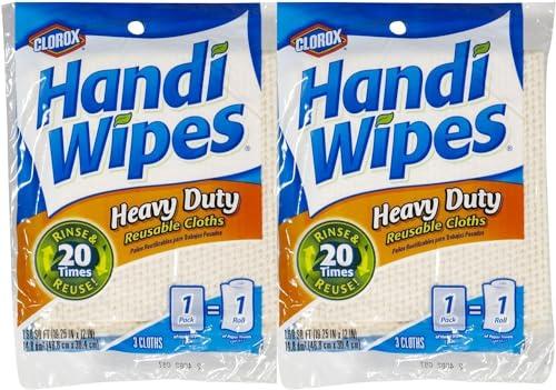 Handi Wipes Handi Wipes Heavy Duty Reusable Cloths, Color May Vary - 3 ct - 2 pk by Handi Wipes