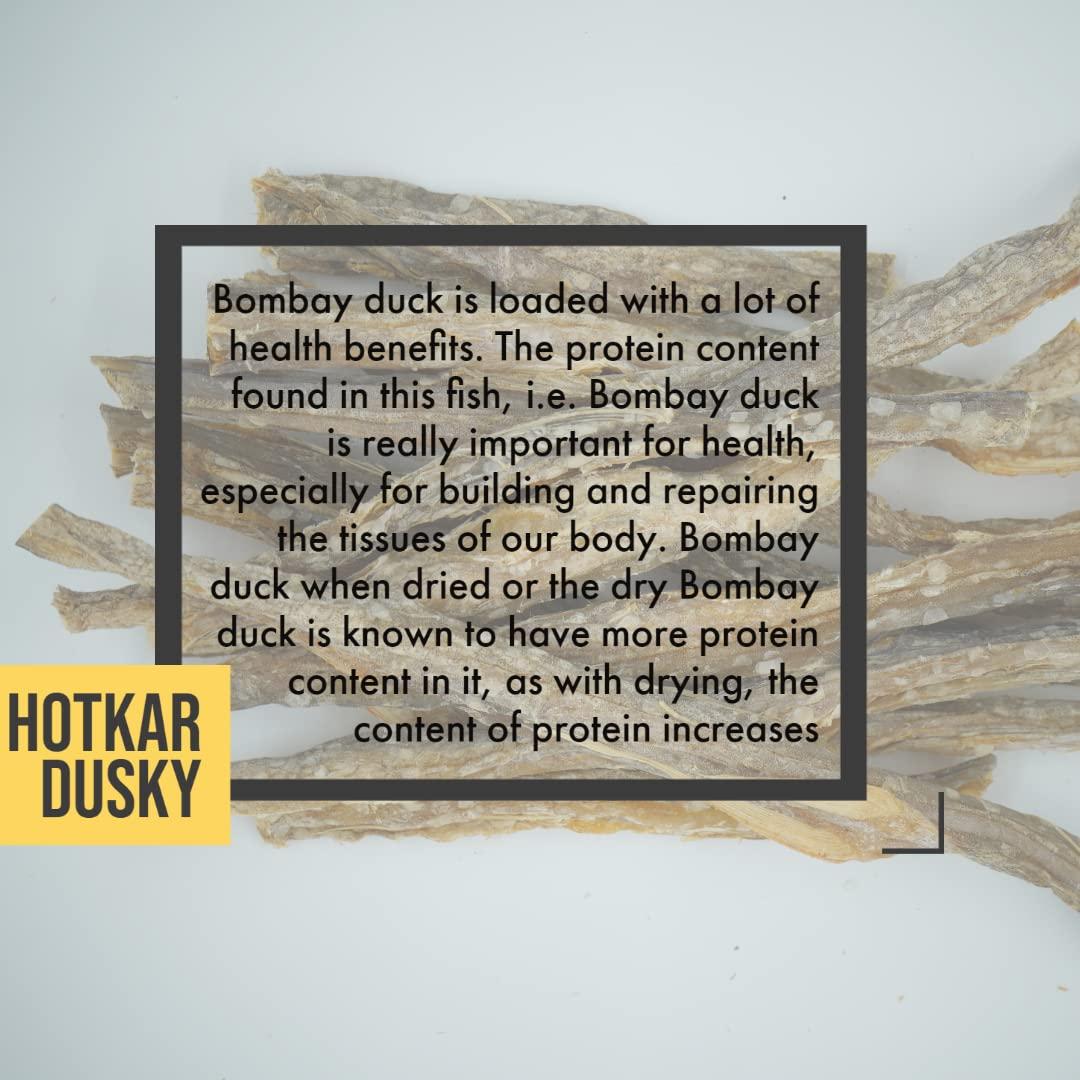 hotkar Bombay Duck | BOMBIL | loitta | boomla | Dry and Salted | Sundried | 100% Natural Product | Clean and dust Free | Chopped