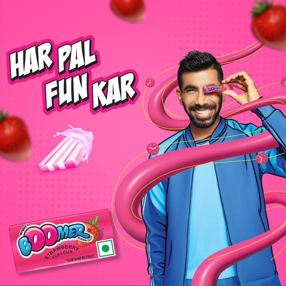 Boomer Skittles Boomer Bubble Gum Jar, Strawberry Flavoured Chewing Gum, Long Lasting Sweetness, Fun Chewing Gum Ideal For Sharing With Friends, 999.6 G, Pack Of 2