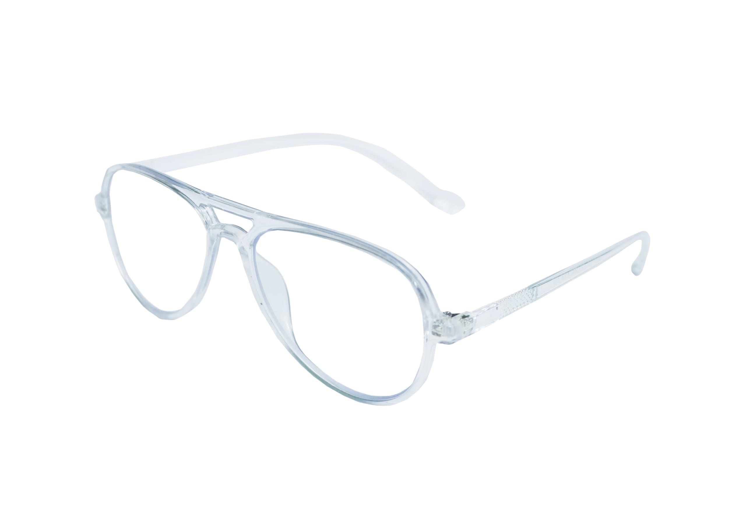 Generic Blefos - Aviator Crystal|Blue Light Blocking Glasses|Gaming glasses|Eyeglasses for Eye Protection Men and Women