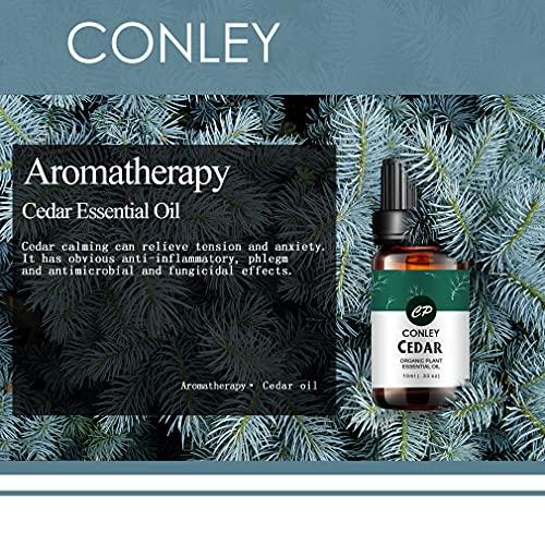 CONLEY CONLEY Cedarwood Essential Oil for Hair Growth & Skin - Therapy Grade Cedar Oil for Diffuser 10ml
