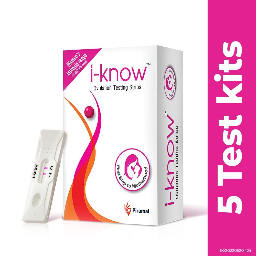 I-KNOW i Know Ovulation Test Kit for Women Planning Pregnancy by Piramal Pharma | Fertility Test Kit for Accurate Results In 5 Mins | Identifies 5 Most Fertile Days to Conceive | 5 Test Strips x Pack of 2