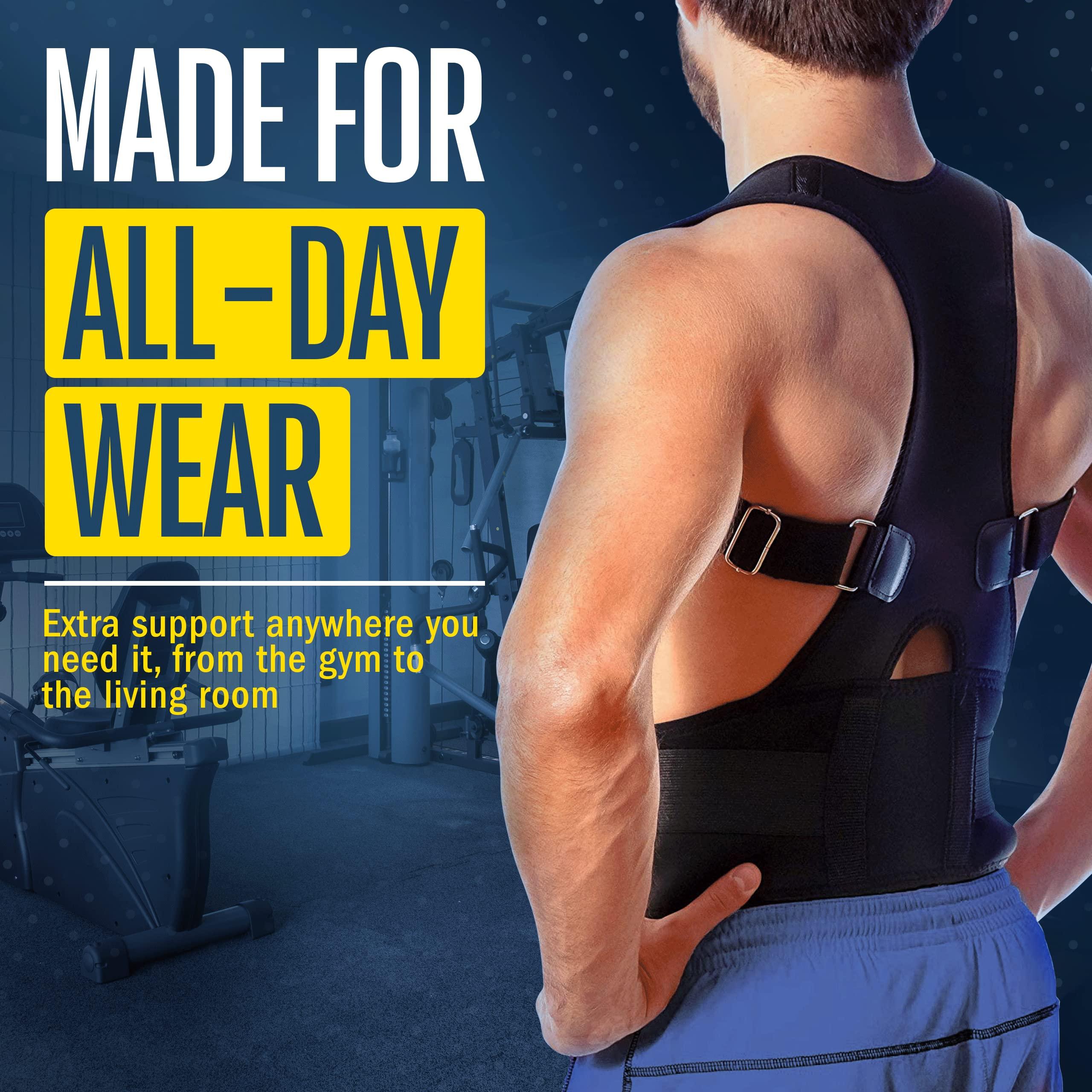 FlexGuard Support FlexGuard Posture Corrector for Women and Men - Back Brace for Posture, Adjustable Back Support Straightener Shoulder Posture Support for Pain Relief, Body Correction, Large