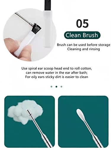 Moogella Ear Wax Cleaner - Reusable Ear Cleaner Tool Set with Storage Box - Ear Wax Remover Tool Kit with Ear Curate Cleaner and Spring Ear Buds Cleaner - Set Of 1