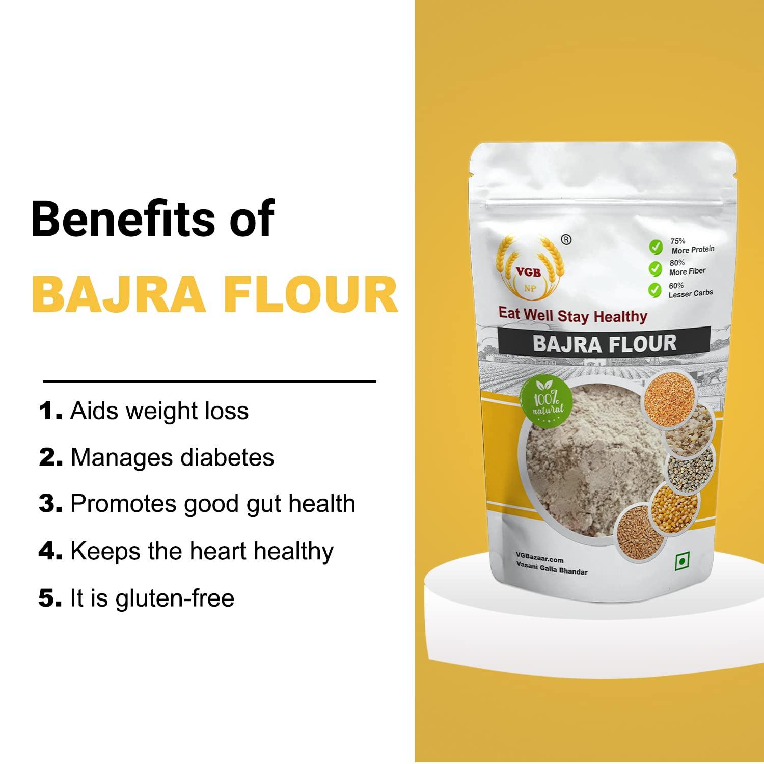 VGBNP VGBNP Flour | Bajra Flour + Jowar Flour + Maize Flour + Ragi Flour | All in one Pack - (2kg X 4)