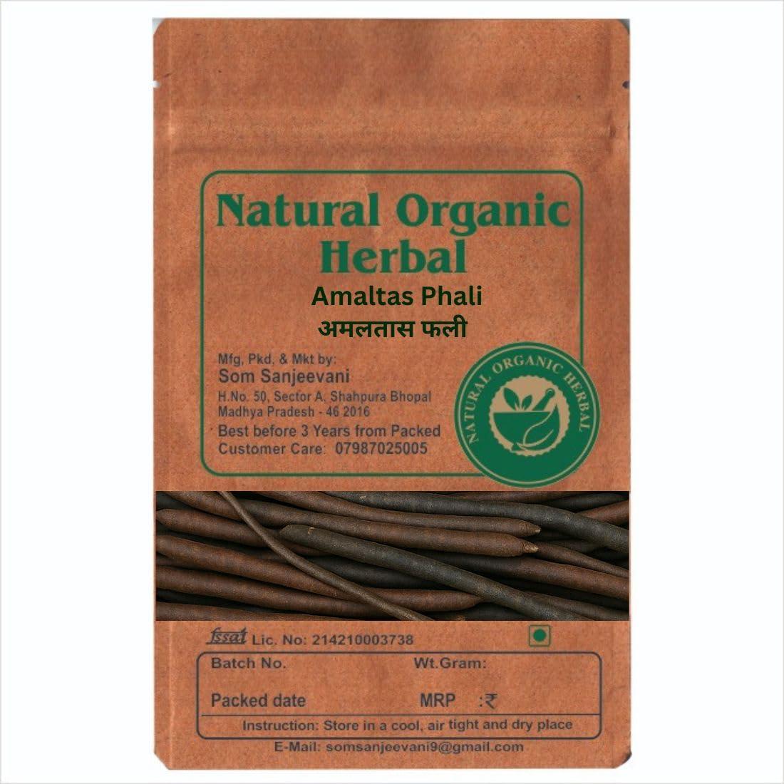NATURAL ORGANIC HERBAL NATURAL ORGANIC HERBAL Amaltas Phali -fali Amaltas - Cassia Fistula -100g-Pure - No Mixing