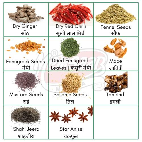 Memsaab Memsaab Set of 23 Genuine Aromatic Whole Spices Garam Masala Combo 1.23 kg Sabut Masala with FREE CONTAINER | Khada Masala | Cardamom, Kasuri Methi, Cinnamon, Jeera, Dry Ginger, Mustard, Kokam & More