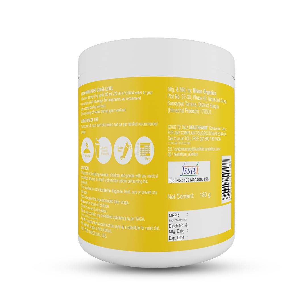 HEALTHFARM Healthfarm Intra BCAA Powder Amino Acids Supplement - 30 Servings - Sugar-Free Intra, Post & Pre Workout Amino Powder & Recovery Drink (Mango Berry)