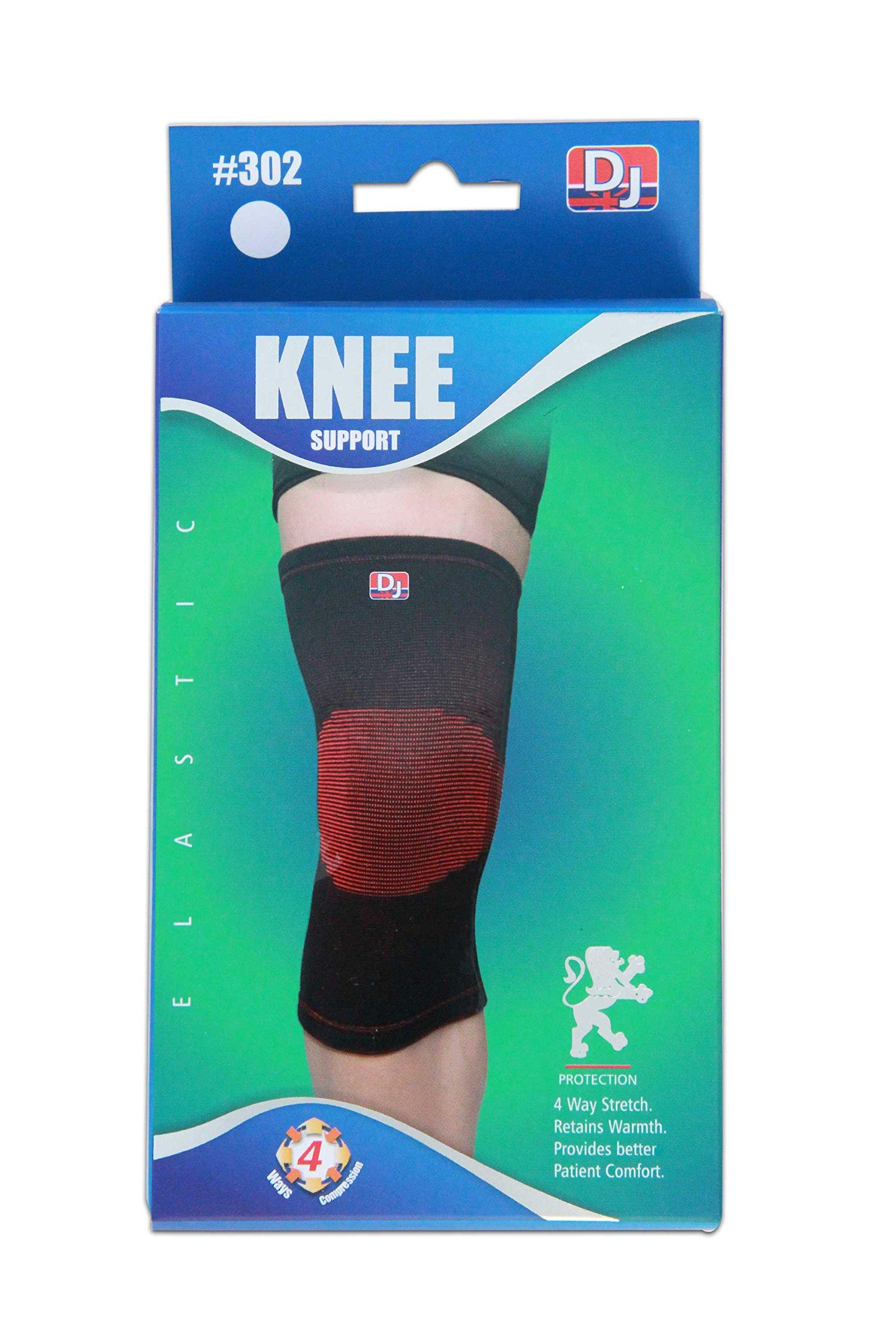 DJ Support DJ Support Elastic Knee Support Black - XXL