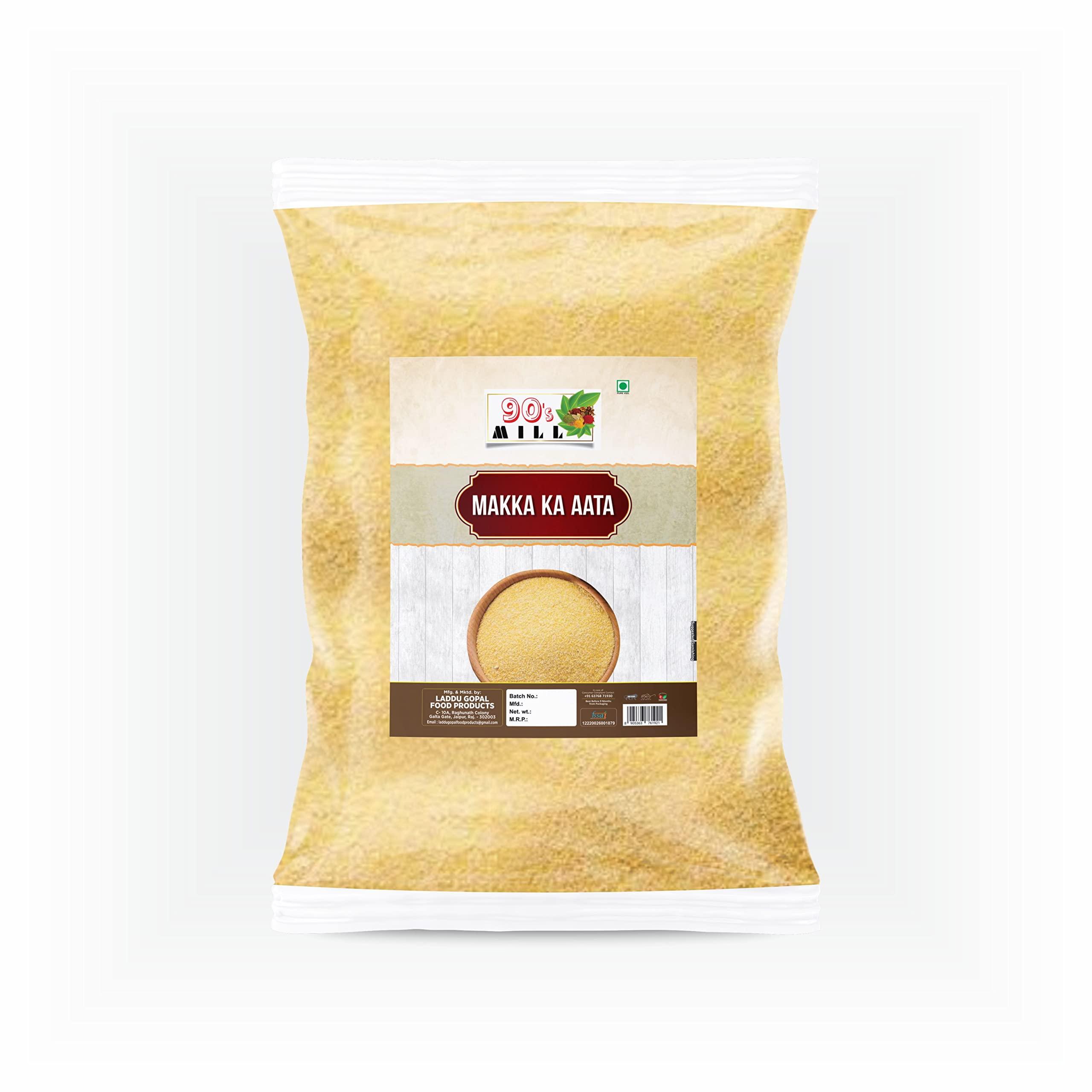 90's MILL Organic Makki ka Atta | Corn Flour | Makka Ka Atta | maize kernel (500 g)