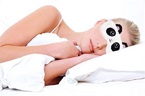 AUXA AUXA ute Panda Sleeping Mask Soft Fluffy Plush Blindfold Funny Novelty Sleep Mask Eye Cover Eyeshade for Girls Boys Women Men Kids Night Nap Travel Meditation 1pc